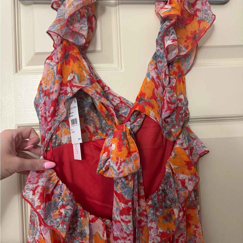 Floral Ruffle Maxi Dress - Multicolor - Picture 4 of 4